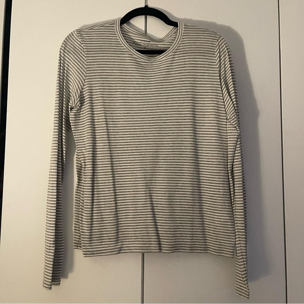 Make an offer! NWT! Vince Gray and White Striped Top